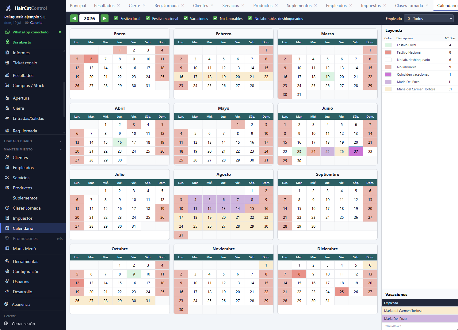 Calendario laboral